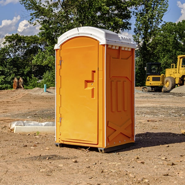 can i customize the exterior of the porta potties with my event logo or branding in New Germany MN